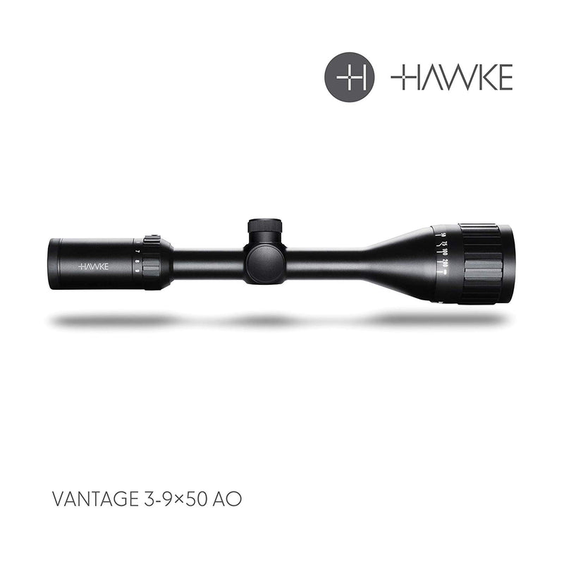 Hawke Sport Optics Vantage HD 3-9x50AO Mil Dot Riflescope, Black - Middletown Outdoors