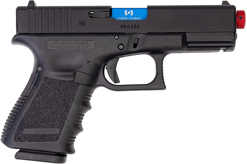 Laser Ammo Glock 19 Recoil Enabled Training Pistol, Green Gas Powered, with Infrared SureStrike™ cartridge (Class I, 3.5mW)