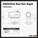 HOLOSUN HS503CU Solar Red Dot Sight, 2 MOA Dot, 65 MOA Circle, 1x Magnification - Middletown Outdoors
