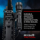 AYIN Tactical Weapon Light for Pistols and Rifles - Rechargeable Rail Mounted Flashlight with Quick Disconnect - Middletown Outdoors