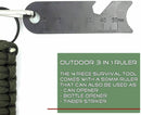 AYIN Tactical 4 inch Survival Ferrocerium Drilled Flint Fire Starter, Ferro Rod Kit with Paracord Lanyard Handle, Striker, Cotton Tinder Tab in o-Ring Sealed Carrier Tube and Carry Clip - Middletown Outdoors