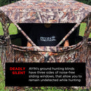 AYIN Hunting Blind See Through with Carrying Bag, 2-3 Person Pop Up Ground Blinds 270 Degree Field of View, Portable Durable Hunting Tent for Deer & Turkey Hunting (Camouflage)