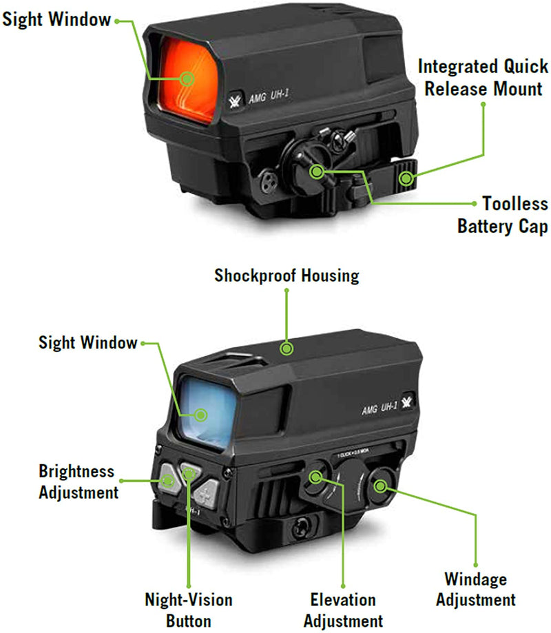 Vortex Optics AMG UH-1 Gen II Holographic Sight, blk