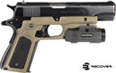 Recover Tactical, CC3P Grip & Rail System for The 1911 with Tan Frames with Black and Tan Interchangeable Panels