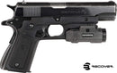 Recover Tactical CC3P Grip and Rail System with Changeable Panels for The 1911 - Black with Black and Tan Panels - Middletown Outdoors