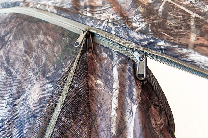 Cooper Hunting 2020 Big Tom Ground Blind with 3D Leafy Mossy Oak/NWTF Obsession Pattern Designed for Still Hunting or Run and Stalk