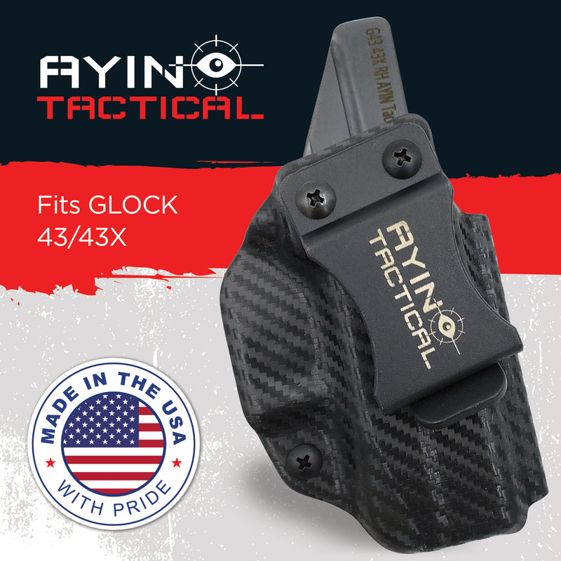 AYIN IWB/OWB Holster Right-Handed Fits Glock 43/43X with or Without Optic - Middletown Outdoors