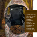 AYIN Tactical Hunting Blind See Through with Carrying Bag, 1 Person Pop Up Ground Blinds 270 Degree Field of View, Portable Durable Hunting Tent for Deer & Turkey Hunting