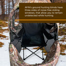 AYIN Tactical Hunting Blind See Through with Carrying Bag, 1 Person Pop Up Ground Blinds 270 Degree Field of View, Portable Durable Hunting Tent for Deer & Turkey Hunting