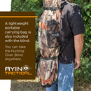 AYIN Tactical Hunting Blind See Through with Carrying Bag, 1 Person Pop Up Ground Blinds 270 Degree Field of View, Portable Durable Hunting Tent for Deer & Turkey Hunting