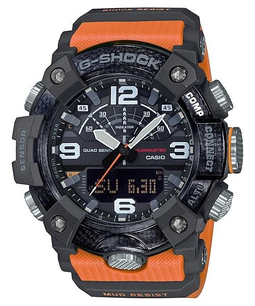 Casio GGB100-1A9 Mudmaster Men's Watch Orange 55.4mm Carbon/Resin - Middletown Outdoors