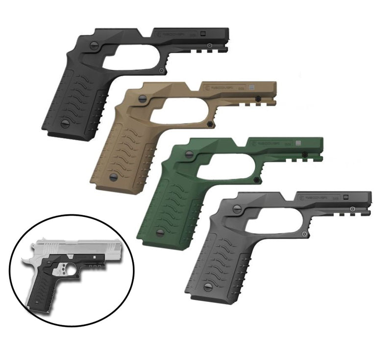 Recover Tactical Grip And Rail System For Full Size & Compact 1911 Pistols, Easy To Install, No Modifications Needed - CC3H/CC3C