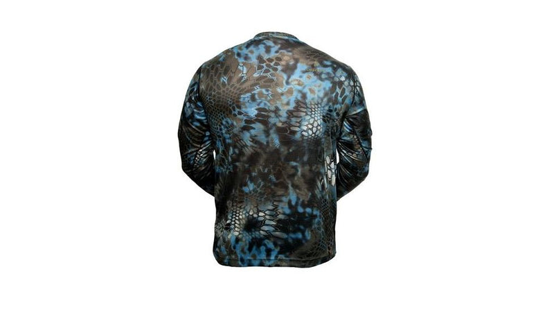 Kryptek Hyperion Long Sleeve Camo Shirt - Lightweight, Birds-Eye Mesh for Hunting & Fishing Shirt - Neptune - Middletown Outdoors