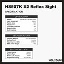HOLOSUN HS507K-X2 Classic Red Dot Sight, 2MOA Dot, 32MOA Circle (Open Box) - Middletown Outdoors