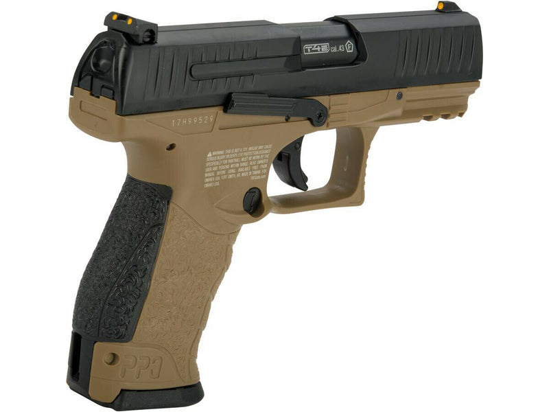 T4E Walther PPQ M2 Paintball Pistol, .43Cal, CO2 Blowback - Includes 200 Paintballs & 5 CO2 Capsules (2292101 / 2292102)