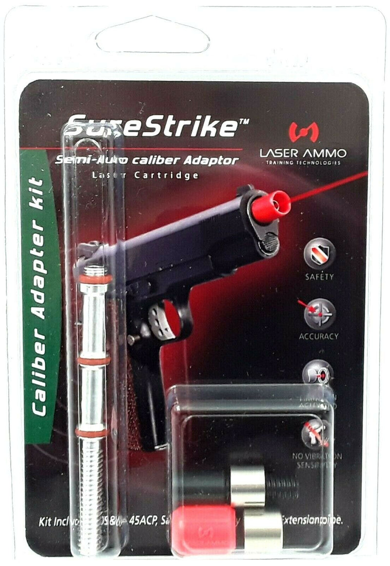 Surestrike 9mm Cartridge Adapter Kit, Convert Your 9mm Laser Ammo Cartridge To .40 S&W & .45 ACP - Middletown Outdoors