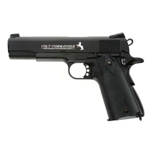 Colt 1911 Commander Full Metal Air Pistol, .177 Cal, Includes BB & CO2 Bundle